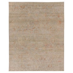 Oversized Modern Classics Oushak Floral Natural Silk Rug by Rug & Kilim, India