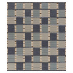 Oversized Contemporary Scandinavian Style Geometric Wool Rug by Rug&Kilim, India
