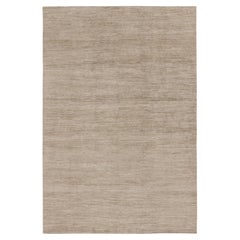 Contemporary Oversized Textural Linen Rug by Rug & Kilim, India, Sand Brown