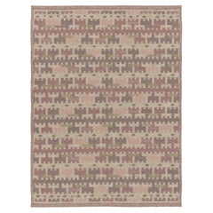 Contemporary Scandinavian Style Geometric Wool Rug, by Rug & Kilim, India