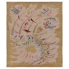 Contemporary French Art Deco Style Polychromatic Wool Rug, by Rug & Kilim, India