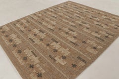 Contemporary Scandinavian Style Geometric Wool Rug, by Rug & Kilim, India