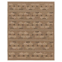 Contemporary Scandinavian Style Geometric Wool Rug, by Rug & Kilim, India