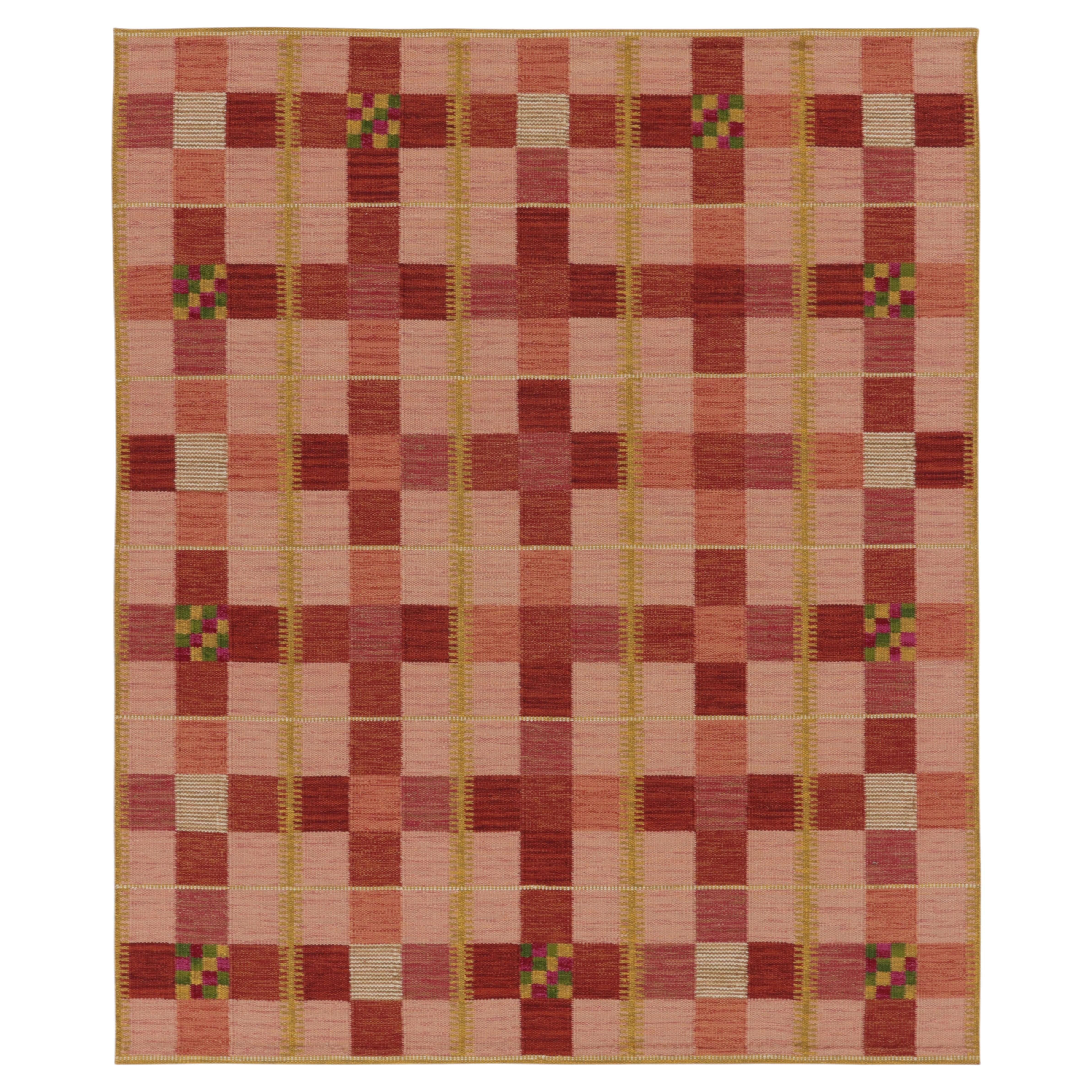 Contemporary Scandinavian Style Wool Flatweave Rug, by Rug & Kilim, India For Sale
