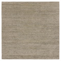Contemporary Square Textural Rug in Beige Hues, by Rug & Kilim, India