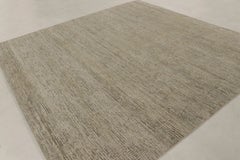 Contemporary Square Textural Rug in Beige Hues, by Rug & Kilim, India
