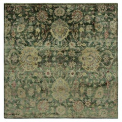 Contemporary Oushak Square Wool & Natural Silk Rug by Rug & Kilim, India