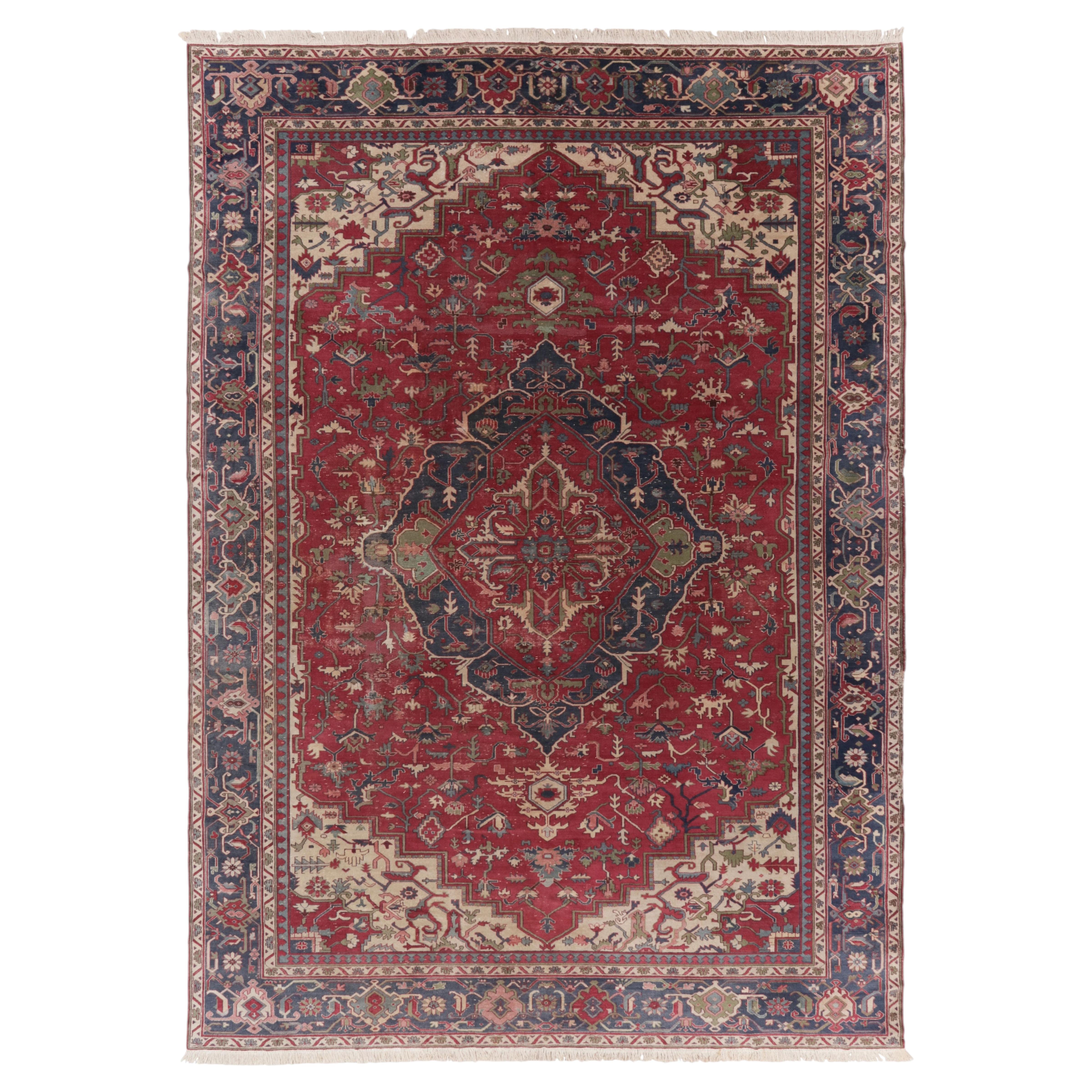 Oversized Vintage Turkish Anatolian Floral Medallion Wool Rug by Rug & Kilim
