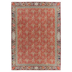 Tapis en laine surdimensionné représentant un oiseau héraldique européen ancien, de Rug&Kilim, Espagne