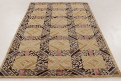 Contemporary Scandinavian Style Geometric Wool Rug by Rug & Kilim, India