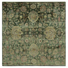 Moderner Oushak-Teppich aus Wolle und Naturseide im quadratischen Format von Rug & Kilim, Indien