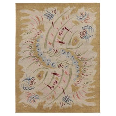 Moderner abstrakter Wollteppich im französischen Art-déco-Stil von Rug & Kilim, Indien