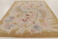 Moderner abstrakter Wollteppich im französischen Art-déco-Stil von Rug & Kilim, Indien