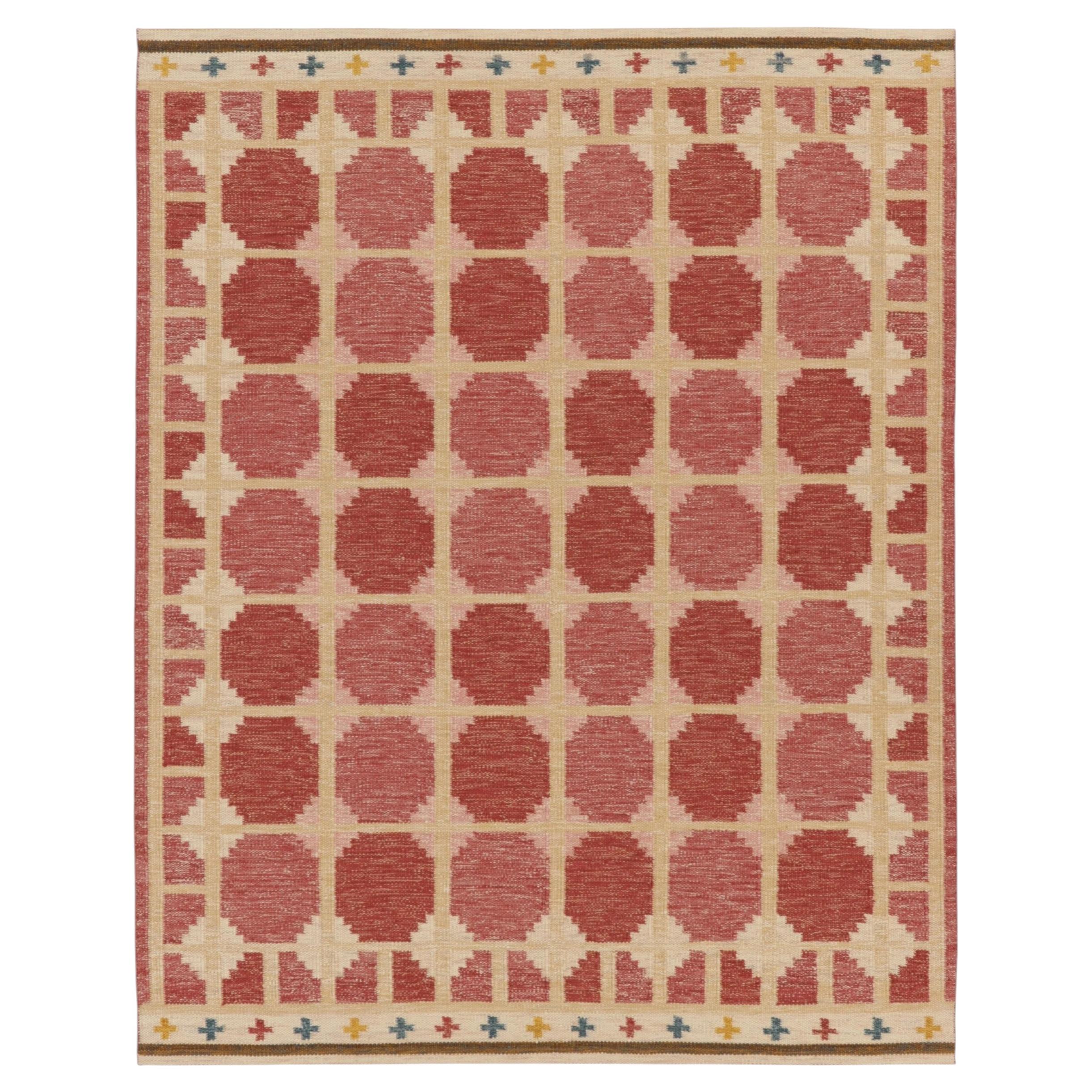 Contemporary Scandinavian Style Geometric Wool Rug, by Rug & Kilim, India