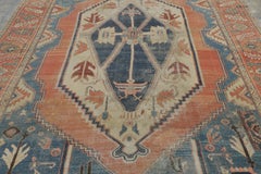Antique Bakshaish Tribal Rug in Colorful Geometric Medallion Design Rug & Kilim
