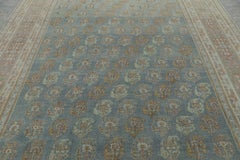Antique Qashqai Persian Rug with Blue, Rust and Ivory Tones - Rug & Kilim