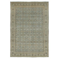 Antiker Täbris-Teppich mit geometrischen Herati-Motiven in Blau – Teppiche & Kelims
