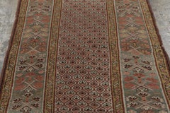 Antiker Läufer aus dem Nordwesten mit farbenfrohen geometrischen Motiven – Teppich & Kelim