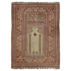 Tapis de prière turc d'Anatolie d'époque, avec motif mihrab multicolore - Tapis et kilims