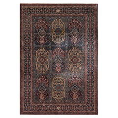 Antiker Kashan-Teppich mit floralen und geometrischen Medaillons, von Rug & Kilim