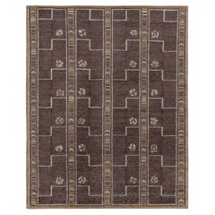 Alfombra de lana con motivos geométricos de estilo Art Déco contemporáneo, de Rug & Kilim, India