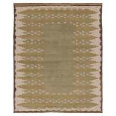 Alfombra de lana de estilo Art Déco contemporáneo, con relieve alto y bajo, de Rug & Kilim, India