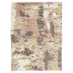 Contemporary Abstract Design High-Low Gift-Sized Wool Rug by Rug & Kilim, India