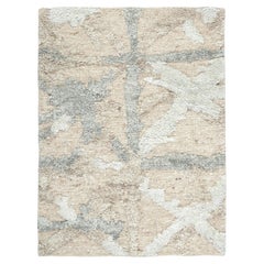Contemporary Geometric Gift-Sized Wool Rug in Beige & Gray, by Rug &Kilim, India