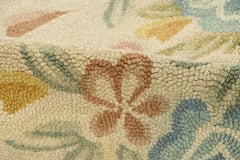 Oversized Vintage Hooked Floral Wool Runner by Rug & Kilim, 1950-1959