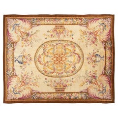 Tapis ancien français de la Savonnerie en laine, grand format, signé Rug & Kilim, 1920-1929