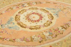 Oversized Antique Aubusson Floral Wool Rug in Multicolor, by Rug & Kilim