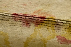 Antique Savonnerie Floral Wool Rug in Beige & Pink by Rug & Kilim, 1920-1929