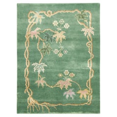 Tapis en laine de style Art déco chinois contemporain, par Rug & Kilim, Inde