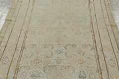 Antique Sultanabad Runner in Gold with Geometric Pattern - Rug & Kilim