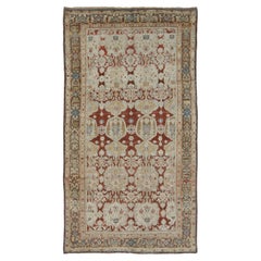 Antique Sultanabad Rug, Ivory Palmettes on Beige-Gold Field - Rug & Kilim