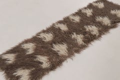 Vintage Turkish Tulu Shag Runner in Heart Motif Design - Rug & Kilim