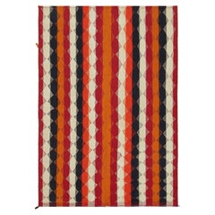 Vintage Jajim Qashqai Kilim with Colorful Geometric Patterns - Rug & Kil