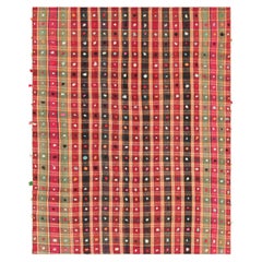 Vintage Jajim Qashqai Kilim with Colorful Dots and Stripes - Rug & Kilim