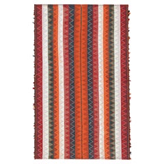 Vintage Jajim Qashqai Kilim in Vibrant Polychromatic Tones - Rug & Kilim