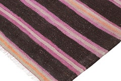 Vintage Bakhtiari Kilim, Pink and Purple Geometric Stripes - Rug & Kilim