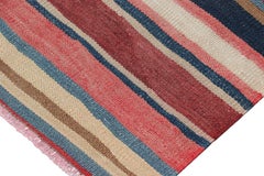 Vintage Shahsavan Persian Kilim with Polychromatic Stripes - Rug & Kilim