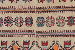 Antique Horse Cover with Colorful Geometric Patterns - Rug & Kilim