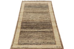 Vintage Gabbeh Runner Rug in Beige and Brown Tones - Rug & Kilim