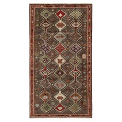 Vintage Gabbeh Runner Rug with Colorful Geometric Patterns - Rug & Kilim