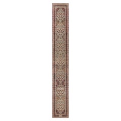Antique Kerman Lavar Rug, Extra-Long Runner with Florals - Rug & Kilim
