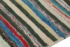 Vintage Shahsavan Kilim with Polychromatic Stripes - Rug & Kilim