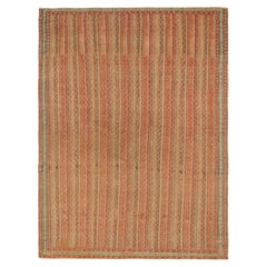 Antique Senneh Rug in Red and Gold Moharamati Design - Rug & Kilim