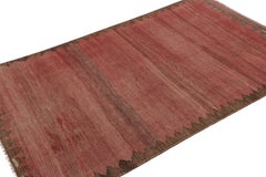 Vintage Bidjar Kilim, Solid Rug in Pink and Brown Tones - Rug & Kilim