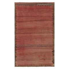 Vintage Bidjar Kilim, Solid Rug in Pink and Brown Tones - Rug & Kilim