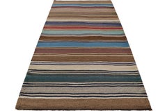 Vintage Shahsavan Kilim Rug, Polychromatic Stripes - Rug & Kilim